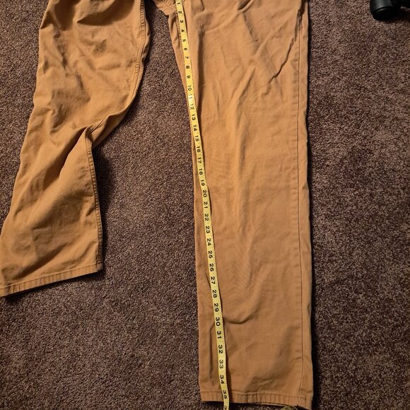 Carhartt Carpenter Canvas Work Pants Relaxed Fit Khaki Men's Size 38x36 - Picture 6 of 6